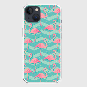 Чехол для iPhone 13 с принтом flamingo в Санкт-Петербурге,  |  | flamingo | абстракция | фламинго
