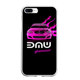 Чехол для iPhone 7Plus/8 Plus матовый с принтом BMW glamour в Санкт-Петербурге, Силикон | Область печати: задняя сторона чехла, без боковых панелей | bmw | m5 | pink | авто | автомобиль | бмв | гламур | машина | розовый | стиль | тачка | элита
