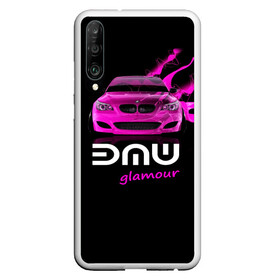 Чехол для Honor P30 с принтом BMW glamour в Санкт-Петербурге, Силикон | Область печати: задняя сторона чехла, без боковых панелей | bmw | m5 | pink | авто | автомобиль | бмв | гламур | машина | розовый | стиль | тачка | элита