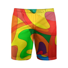 Мужские шорты 3D спортивные с принтом Прикольная радуга в Санкт-Петербурге,  |  | разноцветный | яркий