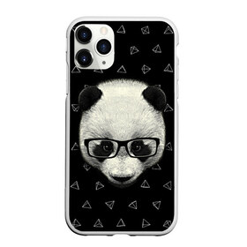 Чехол для iPhone 11 Pro матовый с принтом Умная панда в Санкт-Петербурге, Силикон |  | Тематика изображения на принте: animal | bear | beast | hipster | panda | smart | животное | зверь | медведь | очки | панда | свэг | умный | хипстер