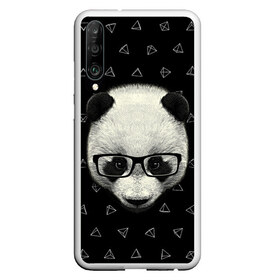 Чехол для Honor P30 с принтом Умная панда в Санкт-Петербурге, Силикон | Область печати: задняя сторона чехла, без боковых панелей | Тематика изображения на принте: animal | bear | beast | hipster | panda | smart | животное | зверь | медведь | очки | панда | свэг | умный | хипстер