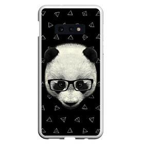Чехол для Samsung S10E с принтом Умная панда в Санкт-Петербурге, Силикон | Область печати: задняя сторона чехла, без боковых панелей | Тематика изображения на принте: animal | bear | beast | hipster | panda | smart | животное | зверь | медведь | очки | панда | свэг | умный | хипстер
