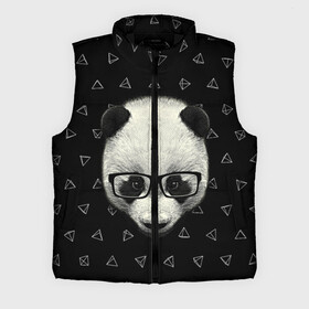 Мужской жилет утепленный 3D с принтом Умная панда в Санкт-Петербурге,  |  | Тематика изображения на принте: animal | bear | beast | hipster | panda | smart | животное | зверь | медведь | очки | панда | свэг | умный | хипстер