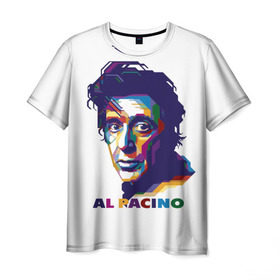 Мужская футболка 3D с принтом Al Pacino в Санкт-Петербурге, 100% полиэфир | прямой крой, круглый вырез горловины, длина до линии бедер | Тематика изображения на принте: актёр | аль пачино | артист | звезда | кино | киноактёр | кинозвезда | кинофильм | роль