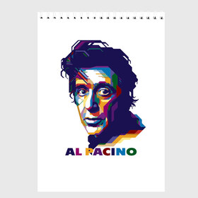 Скетчбук с принтом Al Pacino в Санкт-Петербурге, 100% бумага
 | 48 листов, плотность листов — 100 г/м2, плотность картонной обложки — 250 г/м2. Листы скреплены сверху удобной пружинной спиралью | Тематика изображения на принте: актёр | аль пачино | артист | звезда | кино | киноактёр | кинозвезда | кинофильм | роль