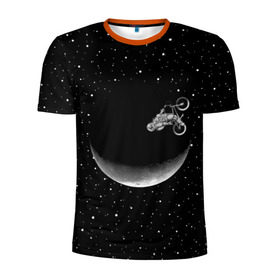 Мужская футболка 3D спортивная с принтом Астронавт байкер в Санкт-Петербурге, 100% полиэстер с улучшенными характеристиками | приталенный силуэт, круглая горловина, широкие плечи, сужается к линии бедра | astronaut | cosmonaut | cosmos | galaxy | moto | planet | space | star | universe | астронавт | байкер | вселенная | галактика | звезды | космонавт | космос | луна | мотоцикл | планета