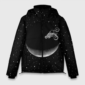 Мужская зимняя куртка 3D с принтом Астронавт байкер в Санкт-Петербурге, верх — 100% полиэстер; подкладка — 100% полиэстер; утеплитель — 100% полиэстер | длина ниже бедра, свободный силуэт Оверсайз. Есть воротник-стойка, отстегивающийся капюшон и ветрозащитная планка. 

Боковые карманы с листочкой на кнопках и внутренний карман на молнии. | astronaut | cosmonaut | cosmos | galaxy | moto | planet | space | star | universe | астронавт | байкер | вселенная | галактика | звезды | космонавт | космос | луна | мотоцикл | планета