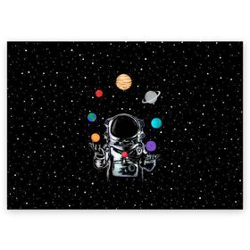 Поздравительная открытка с принтом Космический жонглер в Санкт-Петербурге, 100% бумага | плотность бумаги 280 г/м2, матовая, на обратной стороне линовка и место для марки
 | Тематика изображения на принте: astronaut | cosmonaut | cosmos | galaxy | planet | space | star | universe | астронавт | вселенная | галактика | звезды | земля | космонавт | космос | луна | марс | планета | сатурн | уран