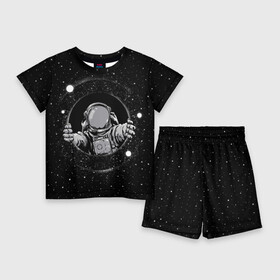 Детский костюм с шортами 3D с принтом Черная дыра в Санкт-Петербурге,  |  | astronaut | cosmonaut | cosmos | galaxy | meteor | moon | planet | space | star | universe | астронавт | бесконечность | вселенная | галактика | космонавт | космос | черная дыра