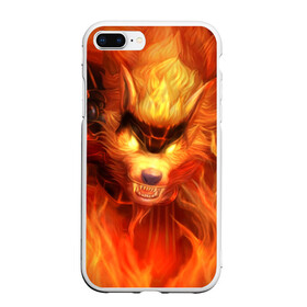 Чехол для iPhone 7Plus/8 Plus матовый с принтом Fire Wolf в Санкт-Петербурге, Силикон | Область печати: задняя сторона чехла, без боковых панелей | Тематика изображения на принте: league of legends | lol | warwick | wolf | варвик | волк | лига легенд | лол