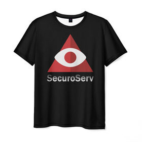 Мужская футболка 3D с принтом SecuroServ в Санкт-Петербурге, 100% полиэфир | прямой крой, круглый вырез горловины, длина до линии бедер | auto | grand | gta | theft | гта