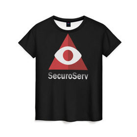 Женская футболка 3D с принтом SecuroServ в Санкт-Петербурге, 100% полиэфир ( синтетическое хлопкоподобное полотно) | прямой крой, круглый вырез горловины, длина до линии бедер | auto | grand | gta | theft | гта