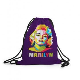 Рюкзак-мешок 3D с принтом Marilyn Monroe в Санкт-Петербурге, 100% полиэстер | плотность ткани — 200 г/м2, размер — 35 х 45 см; лямки — толстые шнурки, застежка на шнуровке, без карманов и подкладки | marilyn monroe | актриса | звезда | кино | мэрилин монро | певица