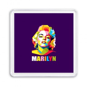 Магнит 55*55 с принтом Marilyn Monroe в Санкт-Петербурге, Пластик | Размер: 65*65 мм; Размер печати: 55*55 мм | Тематика изображения на принте: marilyn monroe | актриса | звезда | кино | мэрилин монро | певица