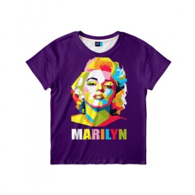 Детская футболка 3D с принтом Marilyn Monroe в Санкт-Петербурге, 100% гипоаллергенный полиэфир | прямой крой, круглый вырез горловины, длина до линии бедер, чуть спущенное плечо, ткань немного тянется | marilyn monroe | актриса | звезда | кино | мэрилин монро | певица