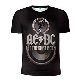 Мужская футболка 3D спортивная с принтом AC/DC 1 в Санкт-Петербурге, 100% полиэстер с улучшенными характеристиками | приталенный силуэт, круглая горловина, широкие плечи, сужается к линии бедра | 