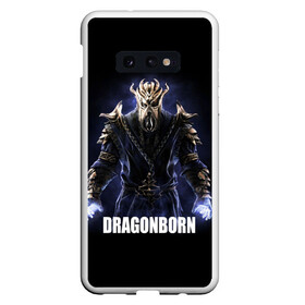 Чехол для Samsung S10E с принтом Dragonborn в Санкт-Петербурге, Силикон | Область печати: задняя сторона чехла, без боковых панелей | game | the elder scrolls v: skyrim | драконорожденный | игра | игрок