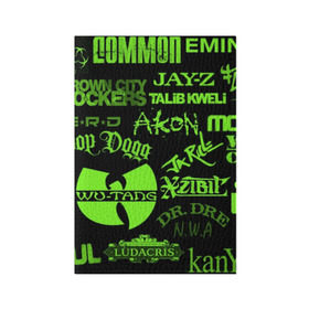 Обложка для паспорта матовая кожа с принтом Hip-Hop в Санкт-Петербурге, натуральная матовая кожа | размер 19,3 х 13,7 см; прозрачные пластиковые крепления | akon | eminem | hip hop | snoop dogg | wu tang | xzibit | хип хоп | эминем
