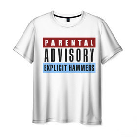 Мужская футболка 3D с принтом Parental Advisory в Санкт-Петербурге, 100% полиэфир | прямой крой, круглый вырез горловины, длина до линии бедер | explicit content | hip hop | parental advisory | rap | парентал адвисори | рэп | хип хоп