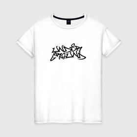 Женская футболка хлопок с принтом UNDERGROUND в Санкт-Петербурге, 100% хлопок | прямой крой, круглый вырез горловины, длина до линии бедер, слегка спущенное плечо | graffity | hip hop | rap | underground | андеграунд | граффити | рэп | хип хоп