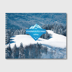 Альбом для рисования с принтом Красная поляна в Санкт-Петербурге, 100% бумага
 | матовая бумага, плотность 200 мг. | горнолыжный курорт | горы | зима | красная поляна | лыжи | парк | роза хуторов | снег | сноутборд | сочи