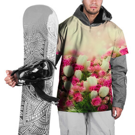 Накидка на куртку 3D с принтом Цветы в Санкт-Петербурге, 100% полиэстер |  | Тематика изображения на принте: розовый | розы | цветы | яркий