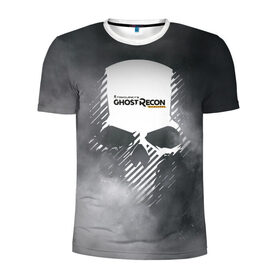 Мужская футболка 3D спортивная с принтом Ghost Recon в Санкт-Петербурге, 100% полиэстер с улучшенными характеристиками | приталенный силуэт, круглая горловина, широкие плечи, сужается к линии бедра | tom clancy’s | череп