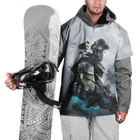 Накидка на куртку 3D с принтом Ghost Recon в Санкт-Петербурге, 100% полиэстер |  | Тематика изображения на принте: battlefield | call of duty | clancy | cod | counter | csgo | rainbow | six | strike | tom | tom clancy’s