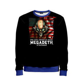 Детский свитшот 3D с принтом Megadeth #3 в Санкт-Петербурге, 100% полиэстер | свободная посадка, прямой крой, мягкая тканевая резинка на рукавах и понизу свитшота | dave | megadeth | metal | mustaine | rattlehead | rock | thrash | vic | дейв | мастейн | мегадез | мегадет | мегедес | метал | рок | треш
