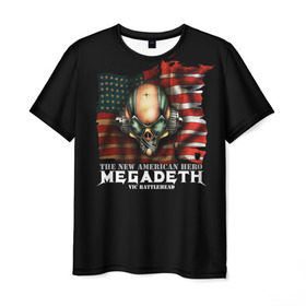 Мужская футболка 3D с принтом Megadeth #3 в Санкт-Петербурге, 100% полиэфир | прямой крой, круглый вырез горловины, длина до линии бедер | dave | megadeth | metal | mustaine | rattlehead | rock | thrash | vic | дейв | мастейн | мегадез | мегадет | мегедес | метал | рок | треш