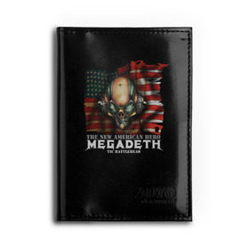 Обложка для автодокументов с принтом Megadeth #3 в Санкт-Петербурге, натуральная кожа |  размер 19,9*13 см; внутри 4 больших “конверта” для документов и один маленький отдел — туда идеально встанут права | dave | megadeth | metal | mustaine | rattlehead | rock | thrash | vic | дейв | мастейн | мегадез | мегадет | мегедес | метал | рок | треш