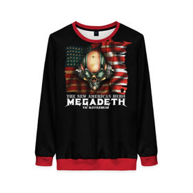 Женский свитшот 3D с принтом Megadeth #3 в Санкт-Петербурге, 100% полиэстер с мягким внутренним слоем | круглый вырез горловины, мягкая резинка на манжетах и поясе, свободная посадка по фигуре | dave | megadeth | metal | mustaine | rattlehead | rock | thrash | vic | дейв | мастейн | мегадез | мегадет | мегедес | метал | рок | треш