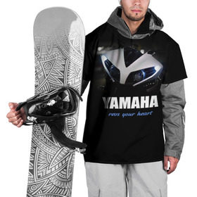 Накидка на куртку 3D с принтом Yamaha в Санкт-Петербурге, 100% полиэстер |  | yamaha | yzf | байк | байкер | мото | мотоцикл | мотоциклист | ямаха