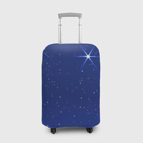 Чехол для чемодана 3D с принтом Звезда пленительного счастья в Санкт-Петербурге, 86% полиэфир, 14% спандекс | двустороннее нанесение принта, прорези для ручек и колес | блеск | галактика | звёзды | космос | лучи | небо | ночь