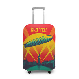 Чехол для чемодана 3D с принтом Led Zeppelin 3 в Санкт-Петербурге, 86% полиэфир, 14% спандекс | двустороннее нанесение принта, прорези для ручек и колес | led zeppelin | лед зеппелин | роберт плант