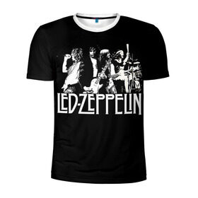Мужская футболка 3D спортивная с принтом Led Zeppelin 4 в Санкт-Петербурге, 100% полиэстер с улучшенными характеристиками | приталенный силуэт, круглая горловина, широкие плечи, сужается к линии бедра | led zeppelin | лед зеппелин | роберт плант
