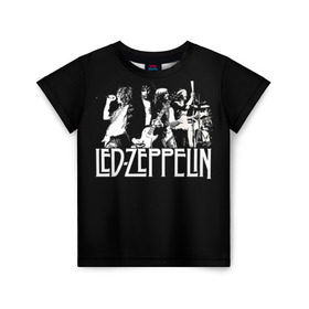 Детская футболка 3D с принтом Led Zeppelin 4 в Санкт-Петербурге, 100% гипоаллергенный полиэфир | прямой крой, круглый вырез горловины, длина до линии бедер, чуть спущенное плечо, ткань немного тянется | led zeppelin | лед зеппелин | роберт плант
