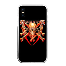 Чехол для iPhone XS Max матовый с принтом Megadeth 1 в Санкт-Петербурге, Силикон | Область печати: задняя сторона чехла, без боковых панелей | megadeth | дирк вербурен | дэвид эллефсон | дэйв мастейн | кико лоурейро | мегадэт