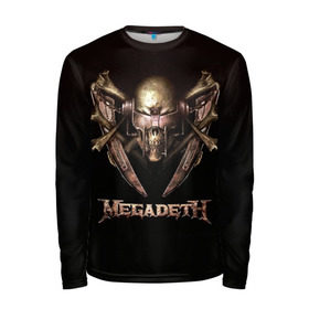 Мужской лонгслив 3D с принтом Megadeth 3 в Санкт-Петербурге, 100% полиэстер | длинные рукава, круглый вырез горловины, полуприлегающий силуэт | Тематика изображения на принте: megadeth | дирк вербурен | дэвид эллефсон | дэйв мастейн | кико лоурейро | мегадэт