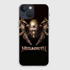 Чехол для iPhone 13 mini с принтом Megadeth 3 в Санкт-Петербурге,  |  | megadeth | дирк вербурен | дэвид эллефсон | дэйв мастейн | кико лоурейро | мегадэт