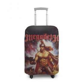 Чехол для чемодана 3D с принтом Megadeth 6 в Санкт-Петербурге, 86% полиэфир, 14% спандекс | двустороннее нанесение принта, прорези для ручек и колес | megadeth | дирк вербурен | дэвид эллефсон | дэйв мастейн | кико лоурейро | мегадэт