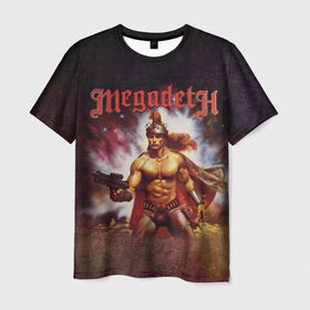 Мужская футболка 3D с принтом Megadeth 6 в Санкт-Петербурге, 100% полиэфир | прямой крой, круглый вырез горловины, длина до линии бедер | megadeth | дирк вербурен | дэвид эллефсон | дэйв мастейн | кико лоурейро | мегадэт