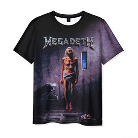 Мужская футболка 3D с принтом Megadeth 7 в Санкт-Петербурге, 100% полиэфир | прямой крой, круглый вырез горловины, длина до линии бедер | Тематика изображения на принте: megadeth | дирк вербурен | дэвид эллефсон | дэйв мастейн | кико лоурейро | мегадэт