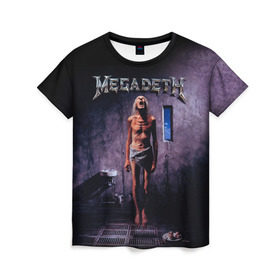 Женская футболка 3D с принтом Megadeth 7 в Санкт-Петербурге, 100% полиэфир ( синтетическое хлопкоподобное полотно) | прямой крой, круглый вырез горловины, длина до линии бедер | megadeth | дирк вербурен | дэвид эллефсон | дэйв мастейн | кико лоурейро | мегадэт