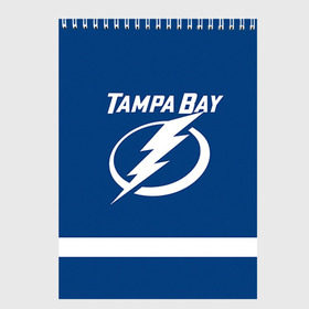 Скетчбук с принтом Tampa Bay Kucherov в Санкт-Петербурге, 100% бумага
 | 48 листов, плотность листов — 100 г/м2, плотность картонной обложки — 250 г/м2. Листы скреплены сверху удобной пружинной спиралью | 86 | nikita kucherov | tampa bay lightning | никита кучеров | нхл | тампа бэй лайтнинг | хоккей