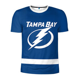 Мужская футболка 3D спортивная с принтом Tampa Bay Johnson в Санкт-Петербурге, 100% полиэстер с улучшенными характеристиками | приталенный силуэт, круглая горловина, широкие плечи, сужается к линии бедра | 9 | tampa bay lightning | tyler johnson | нхл | тайлер джонсон | тампа бэй лайтнинг | хоккей