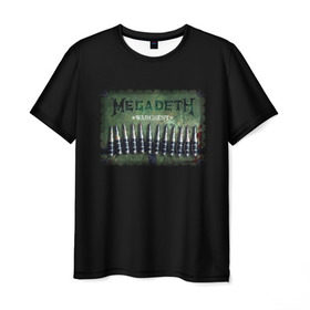 Мужская футболка 3D с принтом Megadeth в Санкт-Петербурге, 100% полиэфир | прямой крой, круглый вырез горловины, длина до линии бедер | Тематика изображения на принте: dave | megadeth | metal | mustaine | rattlehead | rock | thrash | vic | дейв | мастейн | мегадет | метал | рок | треш