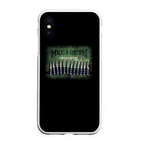 Чехол для iPhone XS Max матовый с принтом Megadeth в Санкт-Петербурге, Силикон | Область печати: задняя сторона чехла, без боковых панелей | dave | megadeth | metal | mustaine | rattlehead | rock | thrash | vic | дейв | мастейн | мегадет | метал | рок | треш