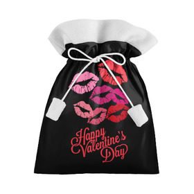 Подарочный 3D мешок с принтом Happy Valentine`s Day в Санкт-Петербурге, 100% полиэстер | Размер: 29*39 см | 14 | february | happy valentines day | holiday | kisses | lips | love | губы | любовь | поцелуи | праздник | счастливый день святого валентина | февраль